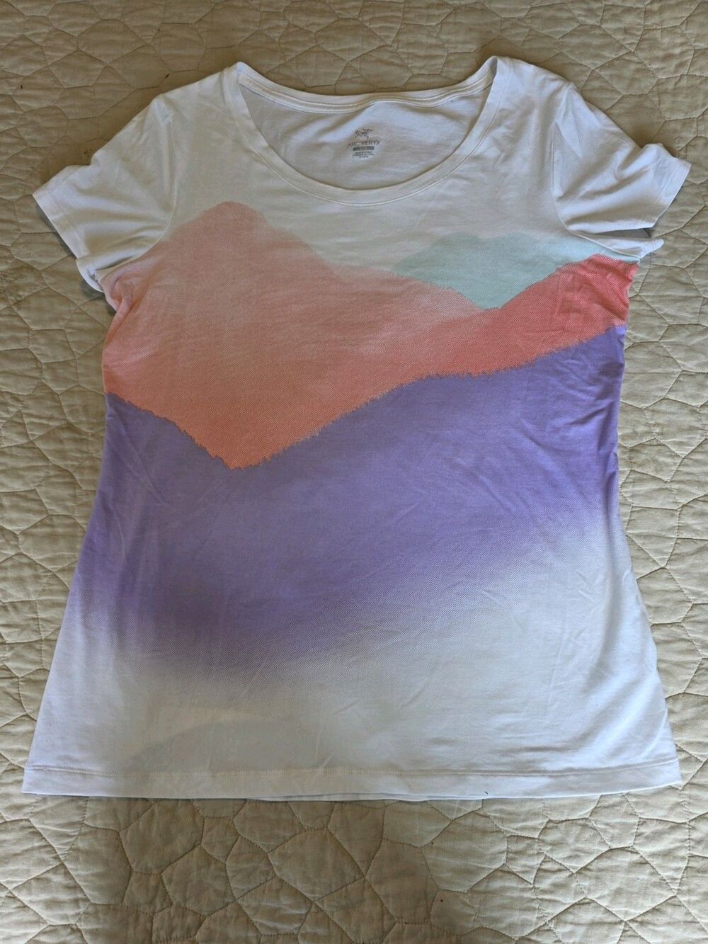 Arc’teryx Women’s Amidst Short Sleeve T Shirt Cotton Blend Ski Slopes Top Size L